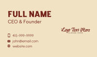 Thriller Studio Handwritten Wordmark Business Card