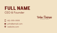 Thriller Studio Handwritten Wordmark Business Card