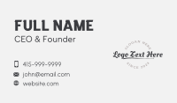 Round Script Wordmark Business Card