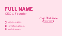 Fancy Girly Wordmark Business Card Design