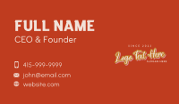 Cursive Retro Wordmark Business Card