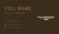 Retro Casual Wordmark Business Card Design