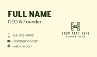 Construction Letter H  Business Card