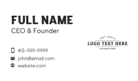 Hipster Generic Wordmark Business Card