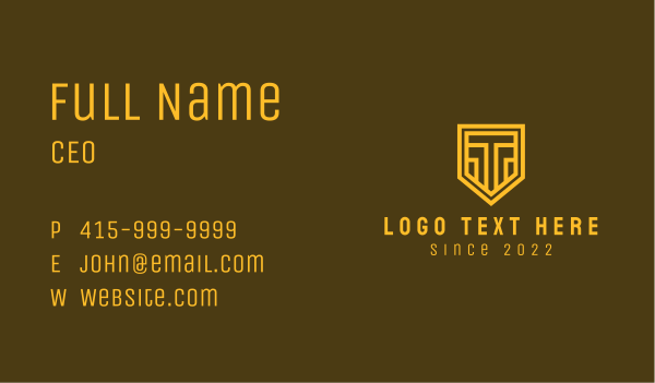 Gold Column Insurance  Business Card Design