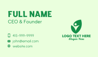 Green Leaf Environmentalist Business Card Design