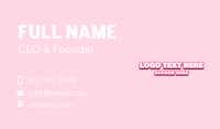 Pink Playful Fashion Business Card Design