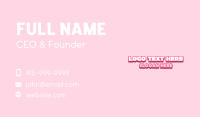 Pink Playful Fashion Business Card