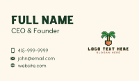 8bit Pixel Palm Tree Business Card