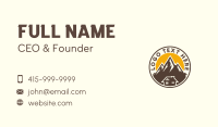 Mountain Outdoor Lodging Business Card Design