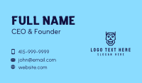 Blue Android Head Business Card Design