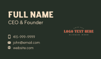 Hipster Saloon Brand Business Card