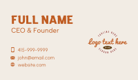 Rustic Retro Wordmark Business Card