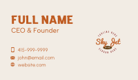 Rustic Retro Wordmark Business Card