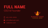 Barbecue Fire Chicken Business Card Design