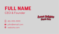 Thriller Blood Wordmark Business Card