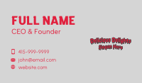 Thriller Blood Wordmark Business Card