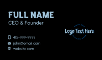 Street Style Graffiti Wordmark Business Card