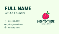 Red Organic Strawberry Business Card Design