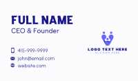 Group Organization Letter V Business Card