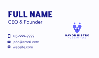 Group Organization Letter V Business Card