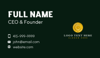 Financial Coin Medallion Letter C Business Card Design