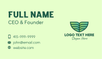Green Environmental Leaf Business Card