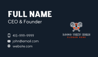 Lacrosse Stick Fire Business Card