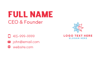 Fire Ice Crystal Energy Business Card Design