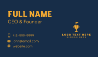 Gold Golf Trophy Business Card