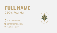 Deluxe Marijuana Leaf Business Card