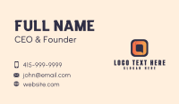 Chat Bubble Letter O Business Card