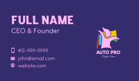 Colorful Lady Flag  Business Card