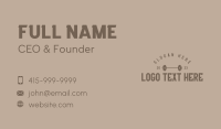 Fitness Gym Wordmark Business Card Design