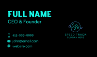 Neon Sound Wave Business Card