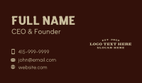 Rustic Style Wordmark Business Card