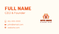 Kebab Grill Flame Business Card Image Preview