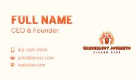 Kebab Grill Flame Business Card