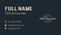 Retro Vintage Cursive Business Card