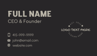 Round Graffiti Wordmark Business Card
