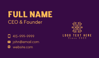 Golden Leaf Ornament Business Card