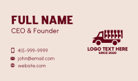 Wine Delivery Truck Business Card