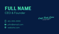 Modern Gradient Cursive Wordmark Business Card Design