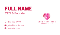 Double Dating Heart Business Card Design