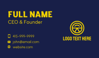 Yellow Tech Badge  Business Card