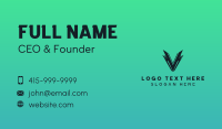 Esports Gaming Letter V Business Card