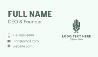 Natural Plant Hand Business Card Design