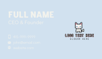 Pixel Cat Kitten Business Card