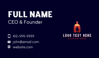 Warrior Helmet Silhouette Business Card