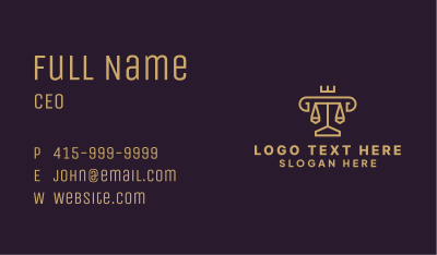 Deluxe Attorney Scale  Business Card